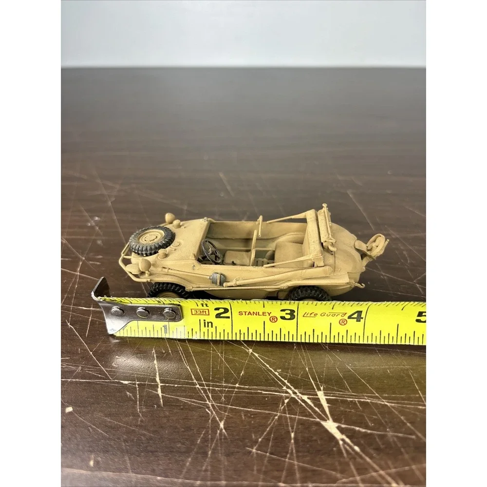 Built 1:35 WWII Tan‎ Desert German Schwimmwagen Painted Italeri Soldier Vehicle
